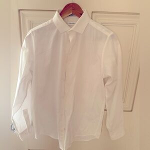 Boys size 16 Calvin Klein white Button down oxford shirt